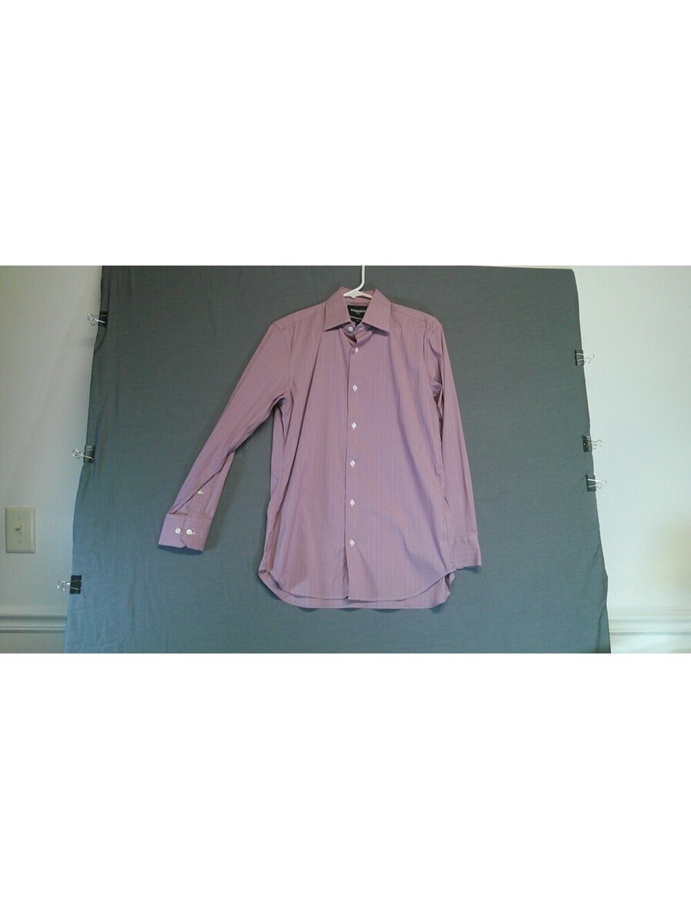 Bonobos Slim Fit Stretch Dress Shirt Size 15.5 33 Pink Micro